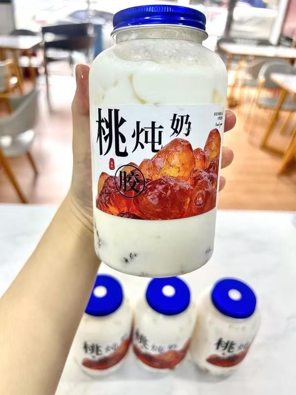 桃胶鲜牛乳