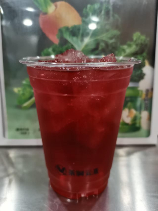 茶涧云熹紫葡萄冰块水