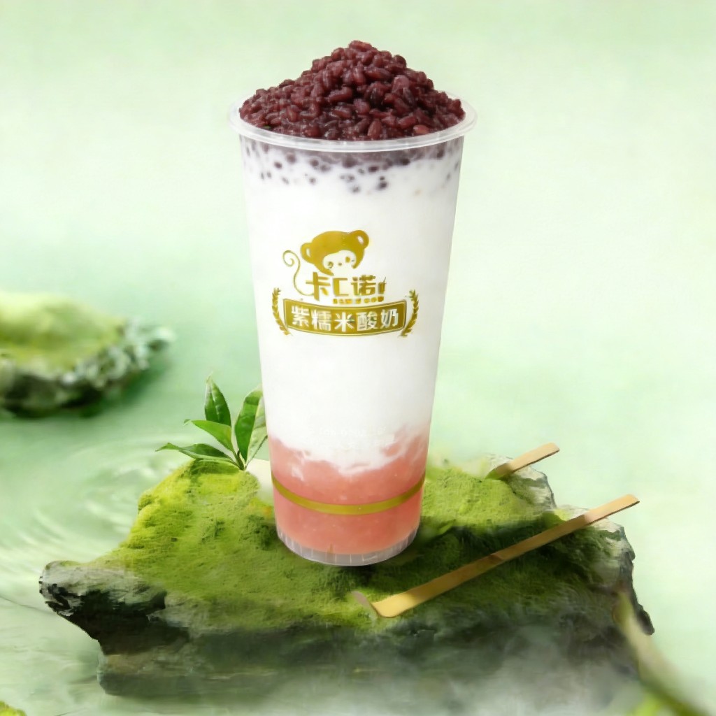 蜜桃紫糯米酸奶