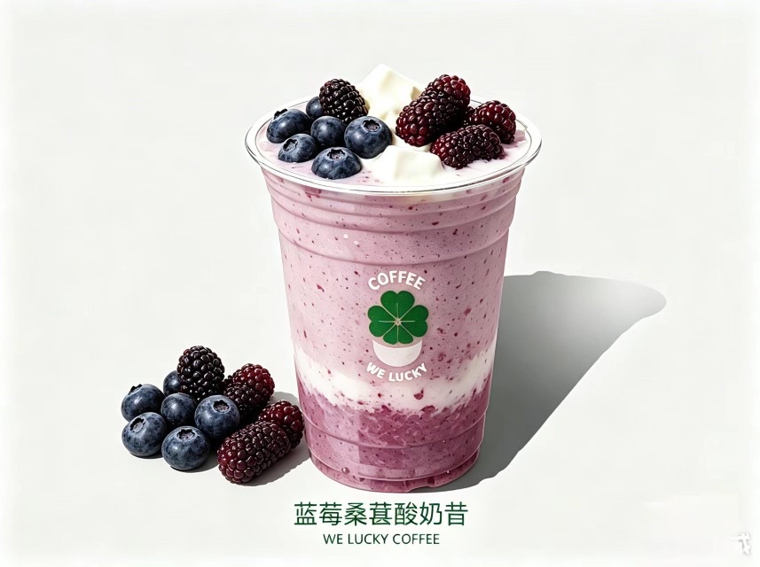蓝莓桑葚酸奶昔