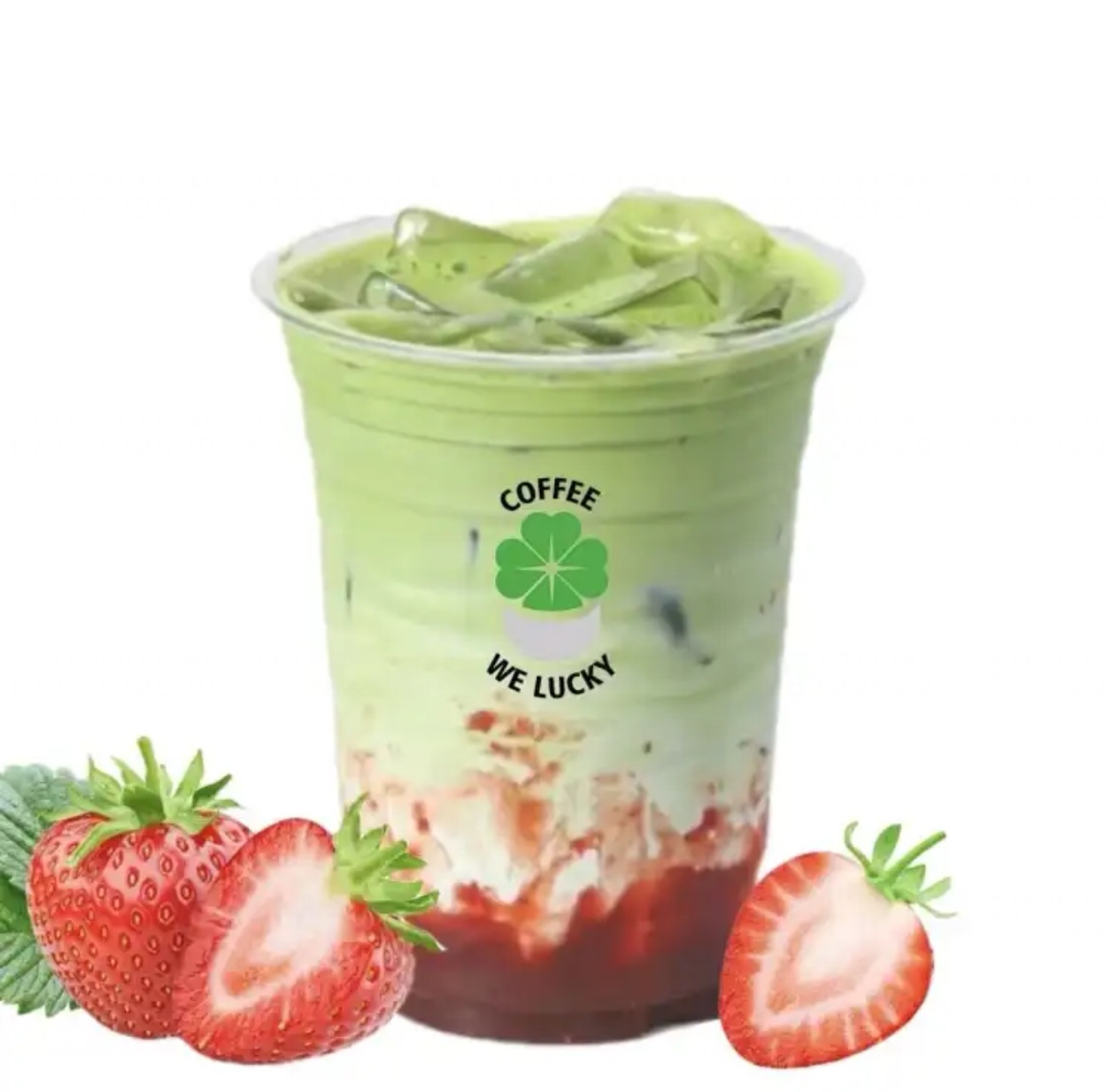 草莓抹茶拿铁