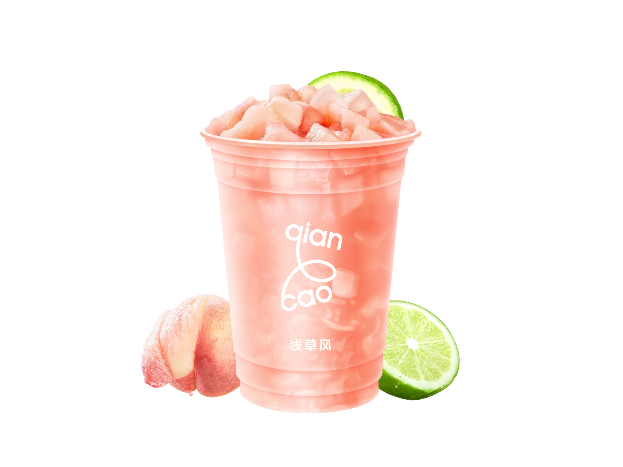 滿杯蜜桃冰茶