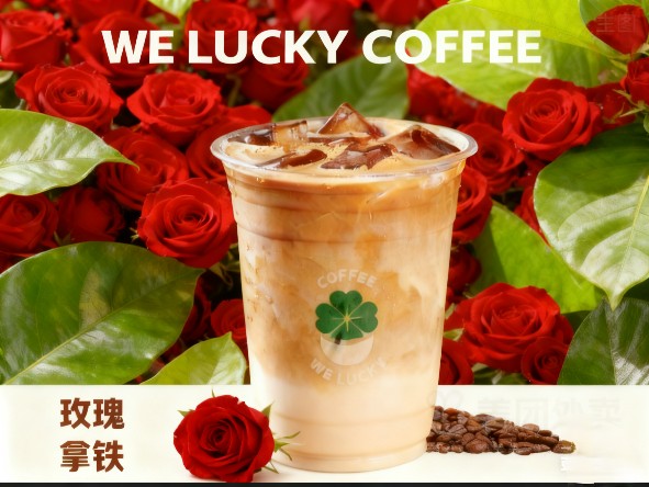 玫瑰花香拿铁