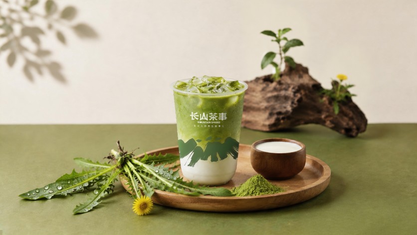 蒲公英抹茶冰奶/暖奶