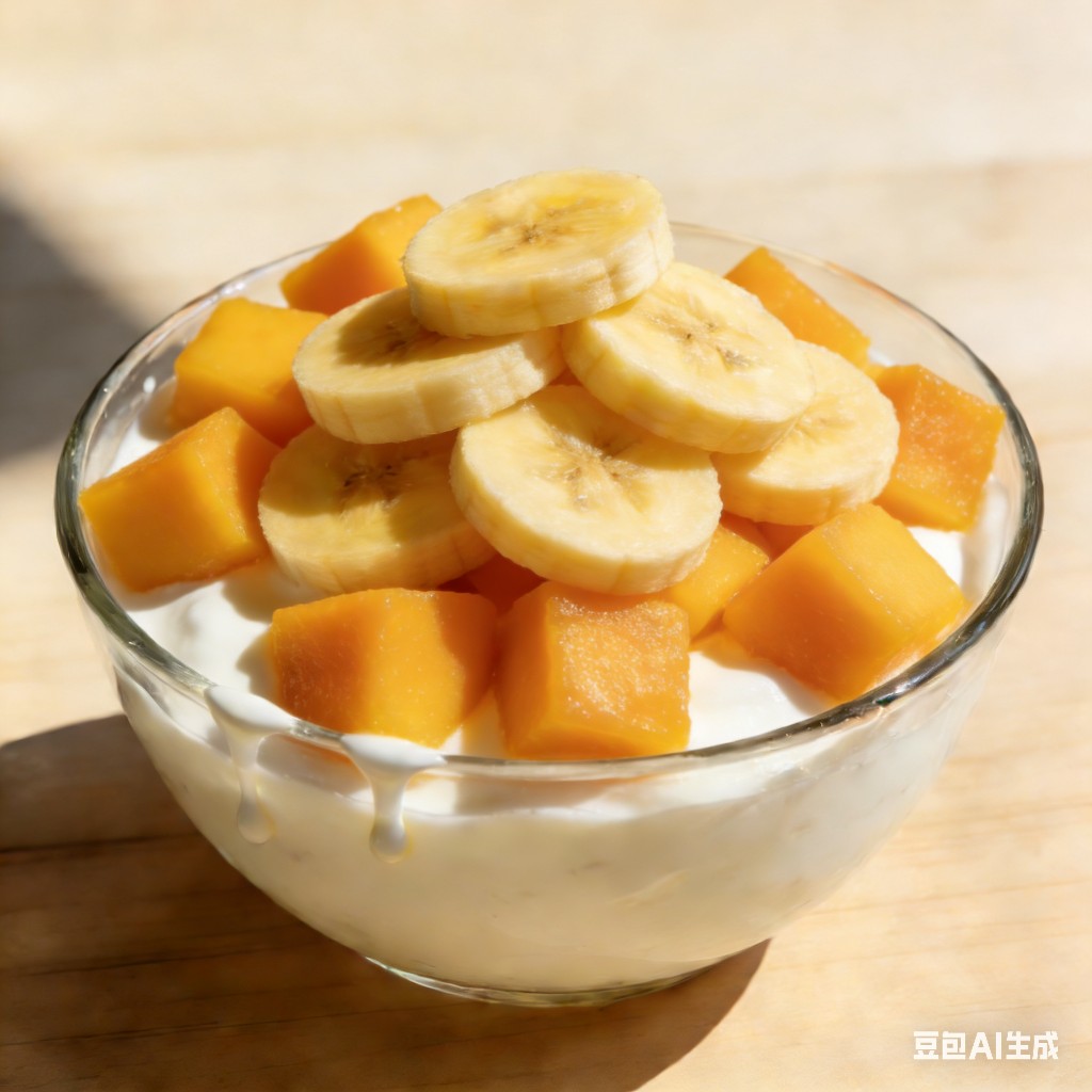 酸奶香蕉芒果碗