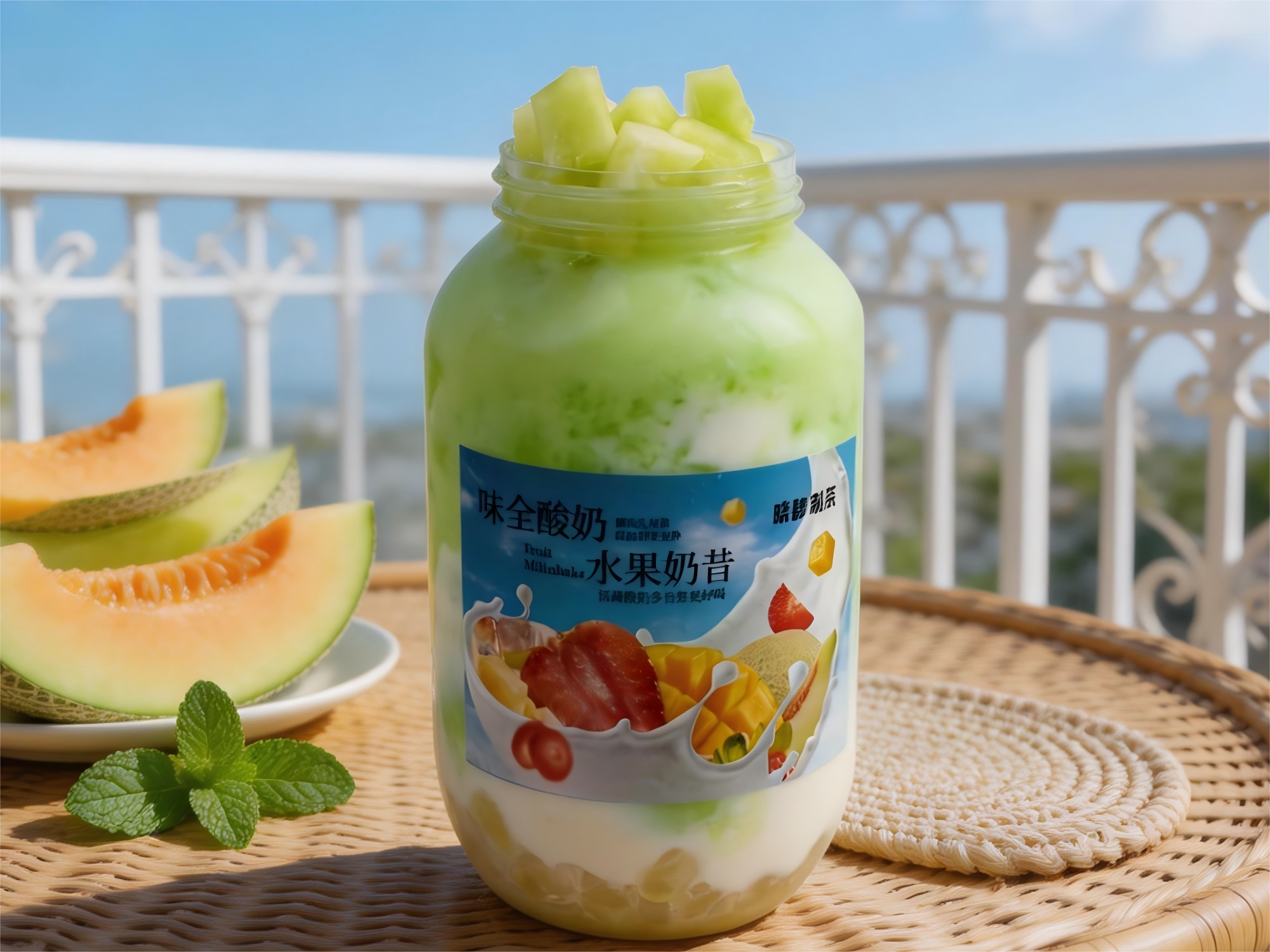 蜜瓜酸奶奶昔