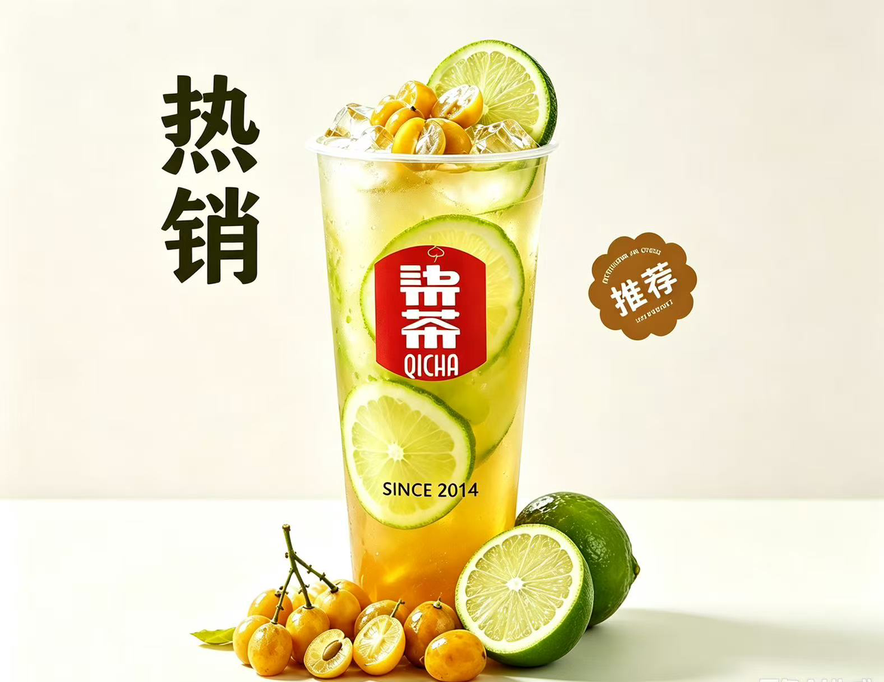 黄皮柠檬茶大杯