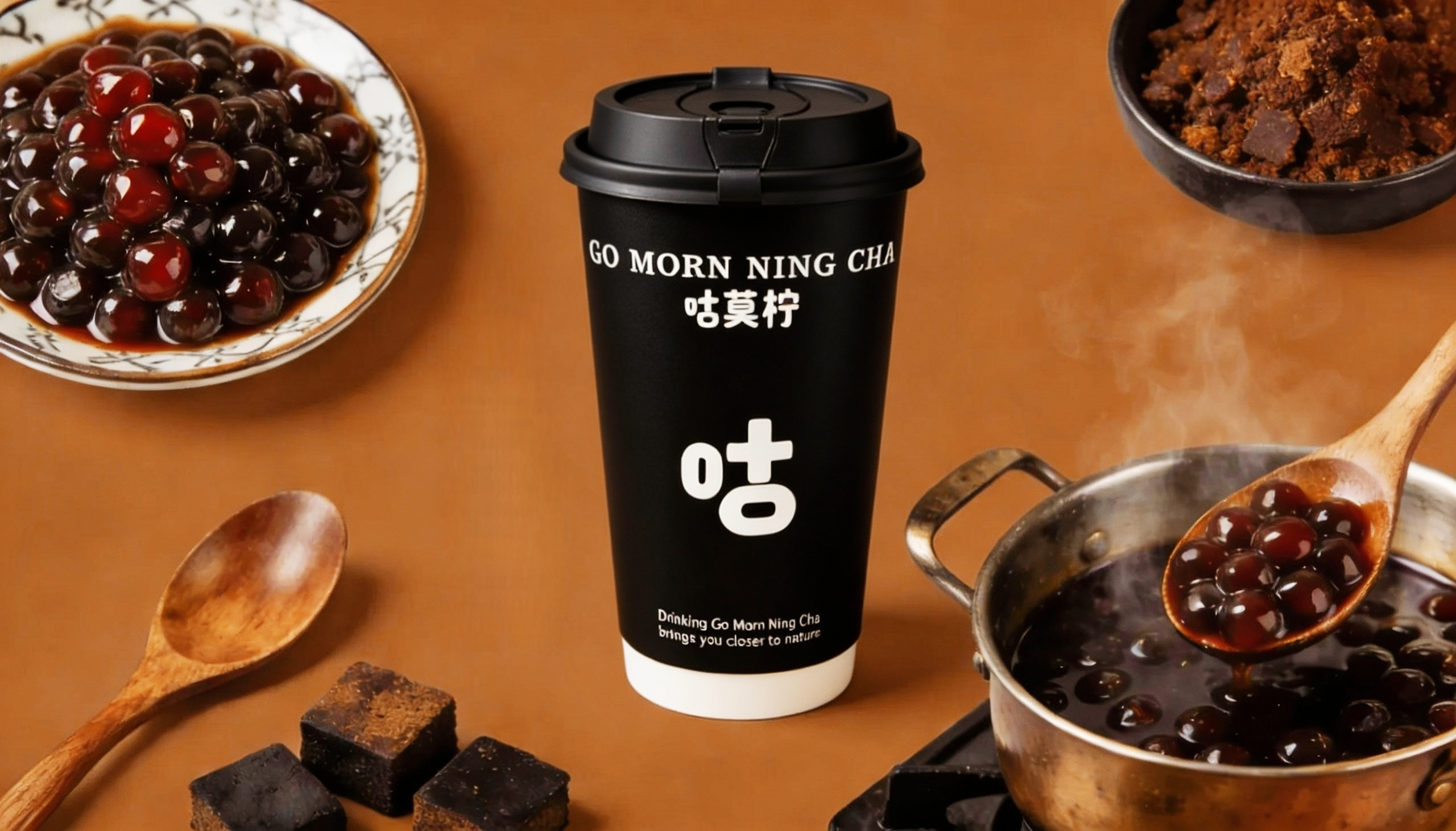 黑糖珍珠奶茶(热饮)