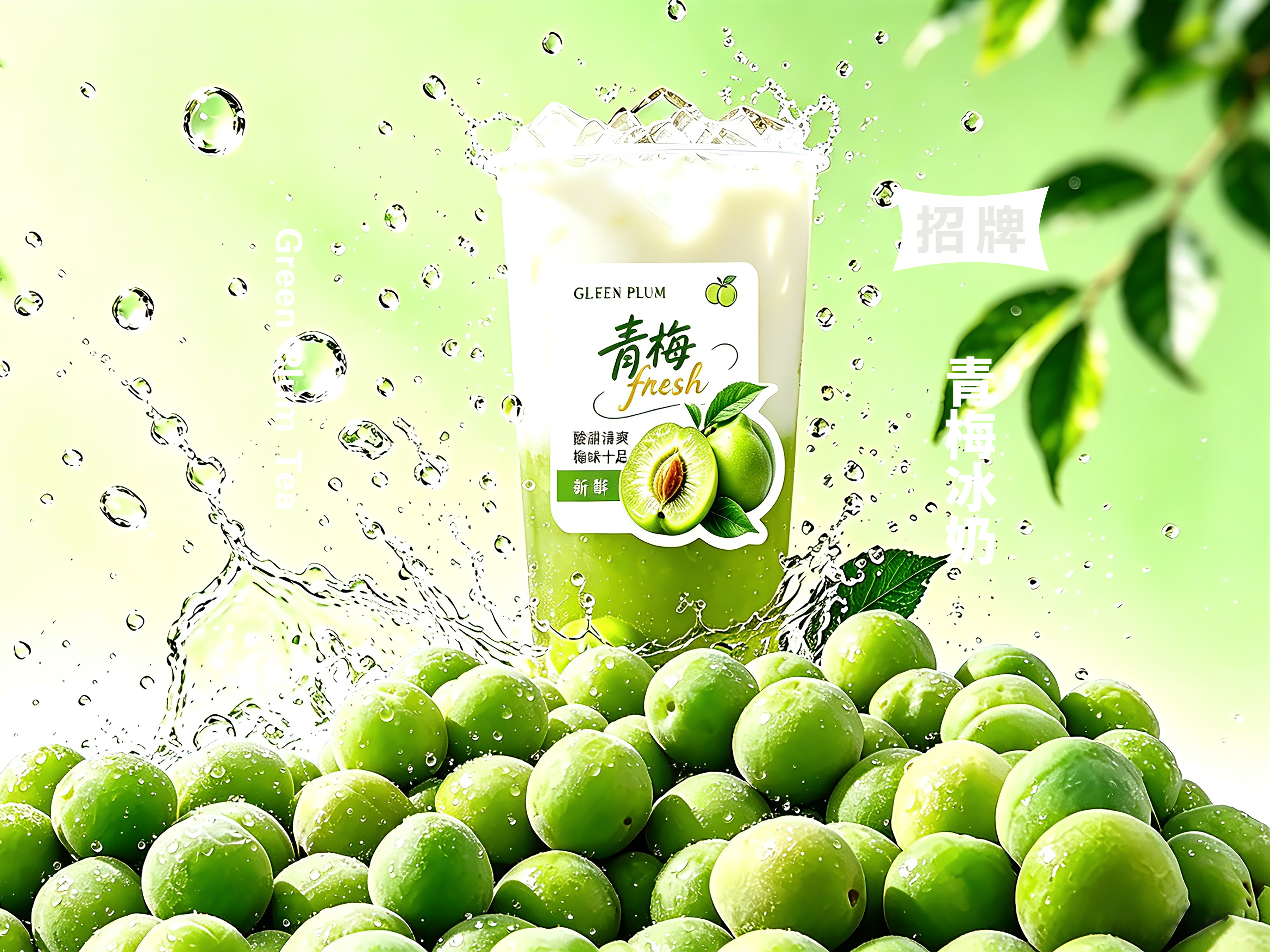 青梅冰奶