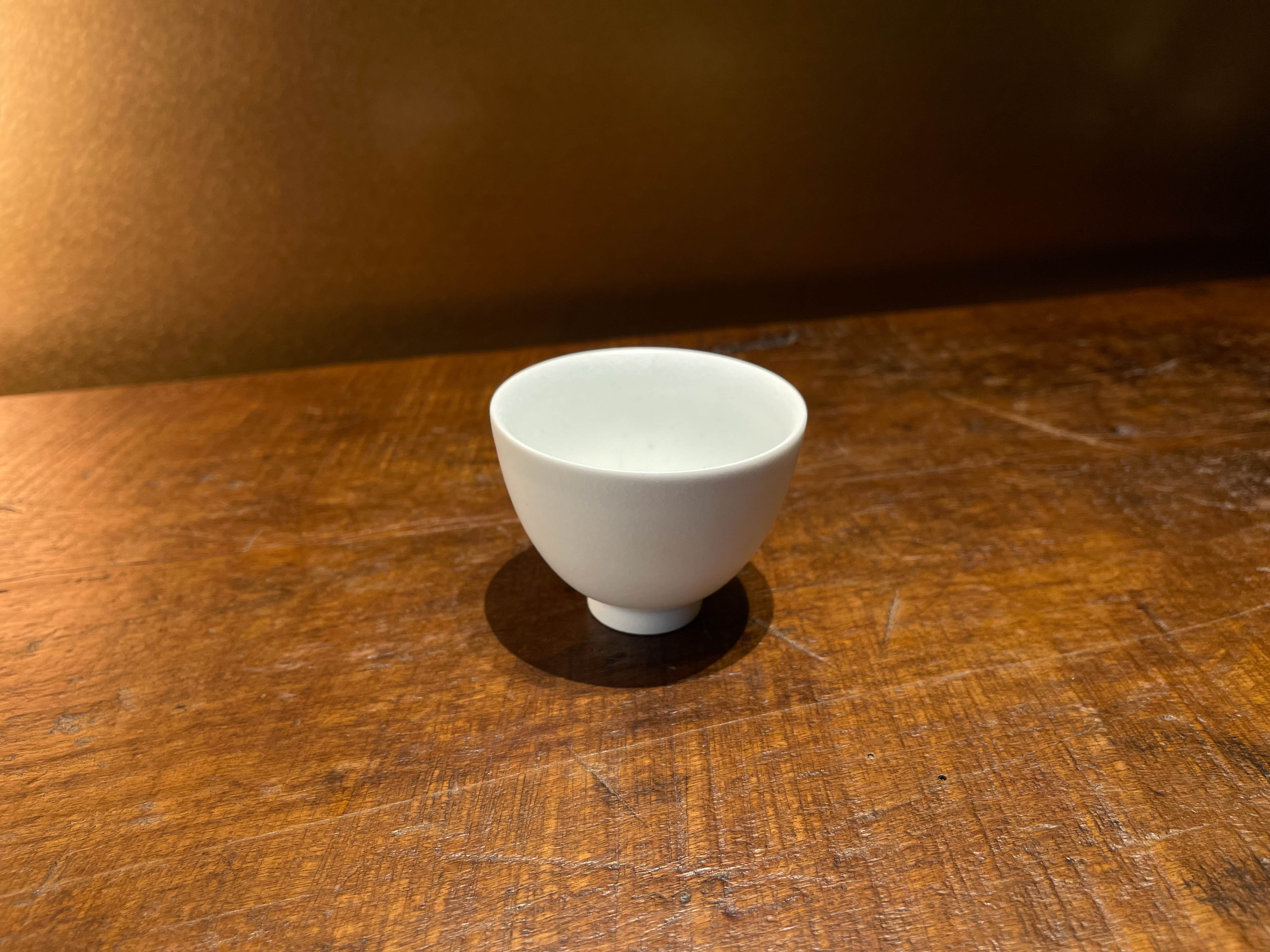 亚光白鸡心杯