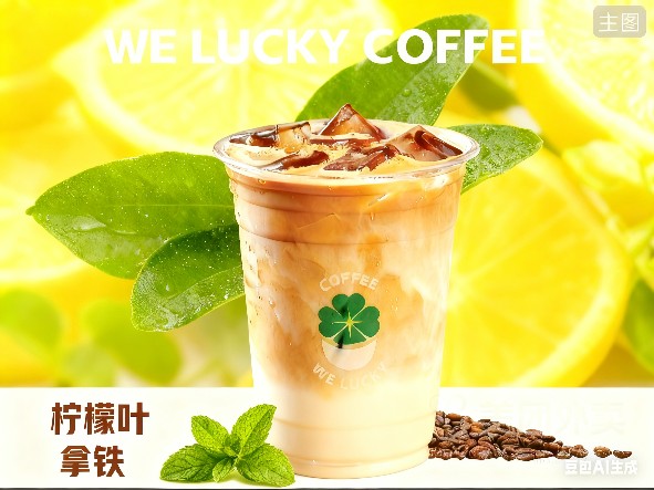 柠檬叶冰拿铁