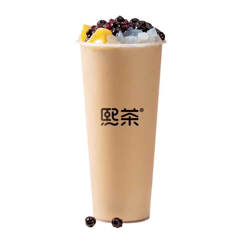 布丁红豆奶茶