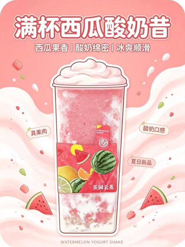 滿杯西瓜酸奶昔