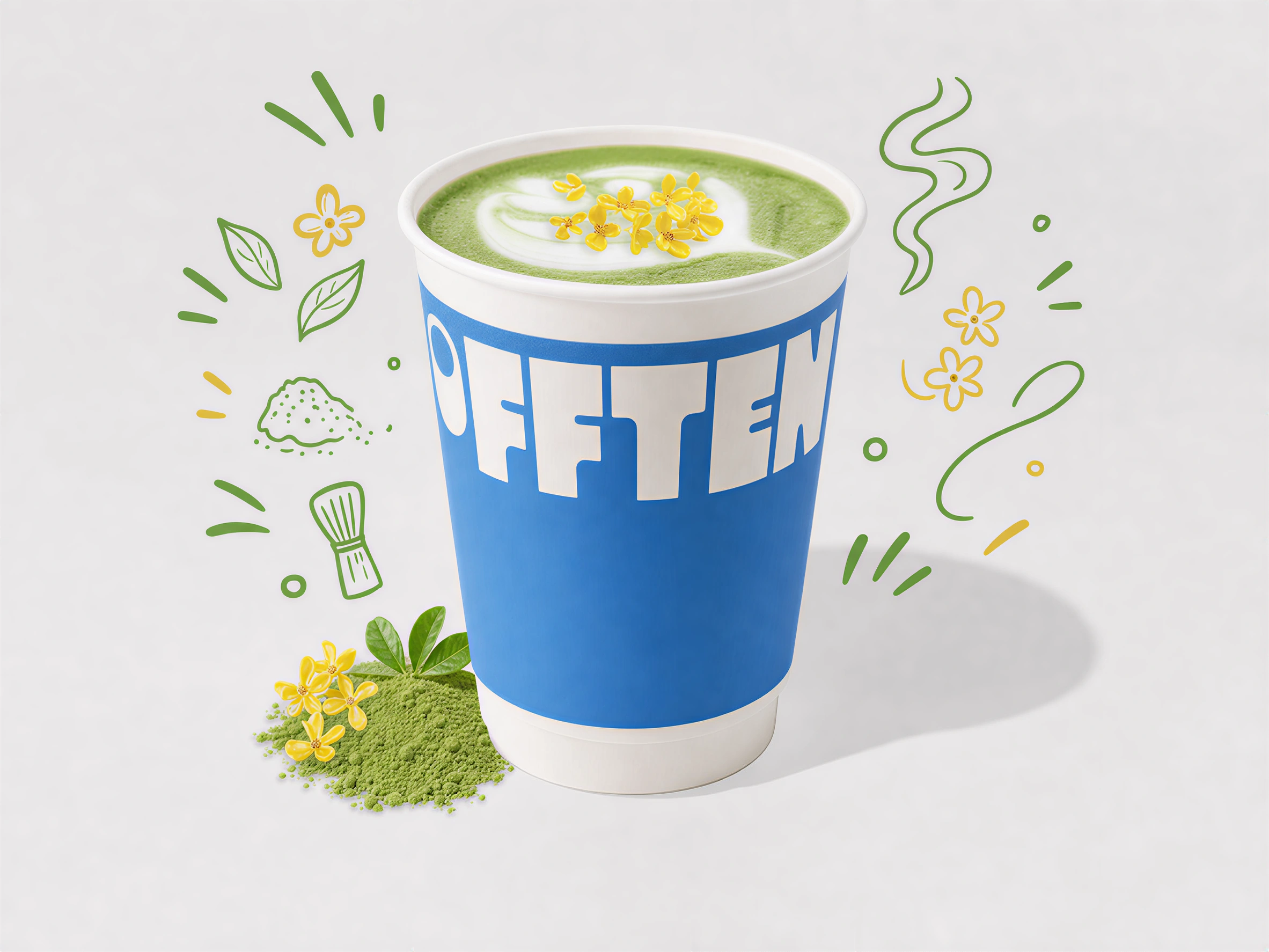 桂花抹茶拿鐵