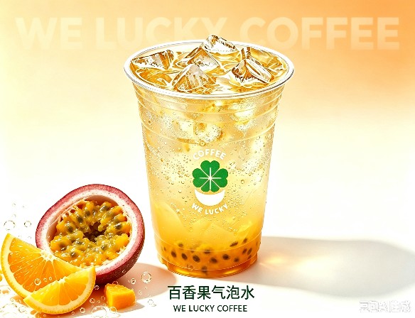 百香果气泡水