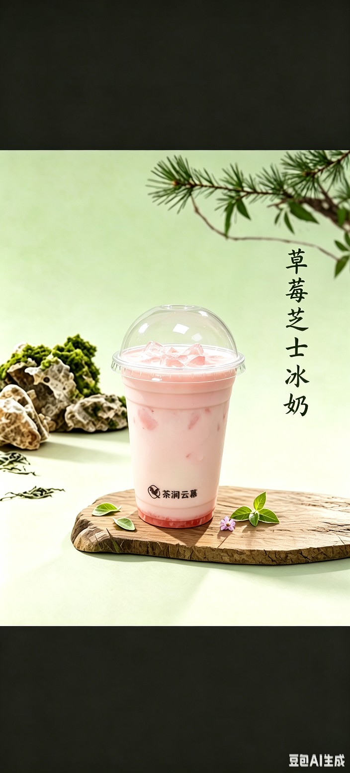 芝士草莓冰奶