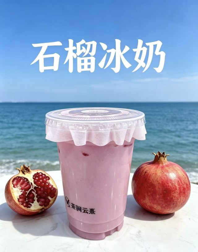 石榴冰奶，