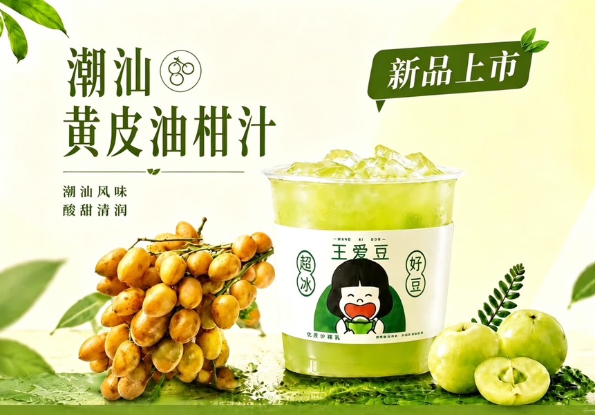 黄皮油柑冰茶