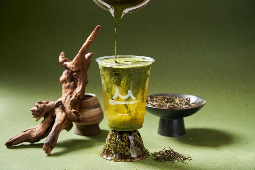 都匀毛尖点茶冻